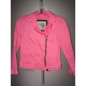 NWT Hollister Pink Denim Jacket